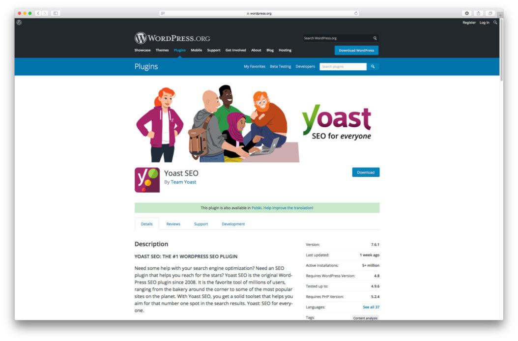 najlepsze wtyczki wordpress - yoast seo